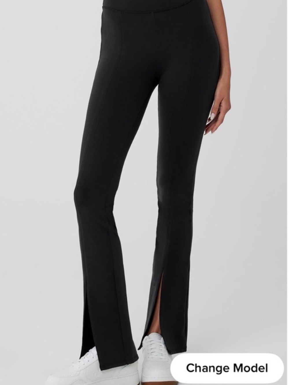 ALO Airbrush high waist Black Split-Hem Women's Pants